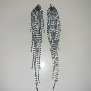 Long Black Dressy Earrings